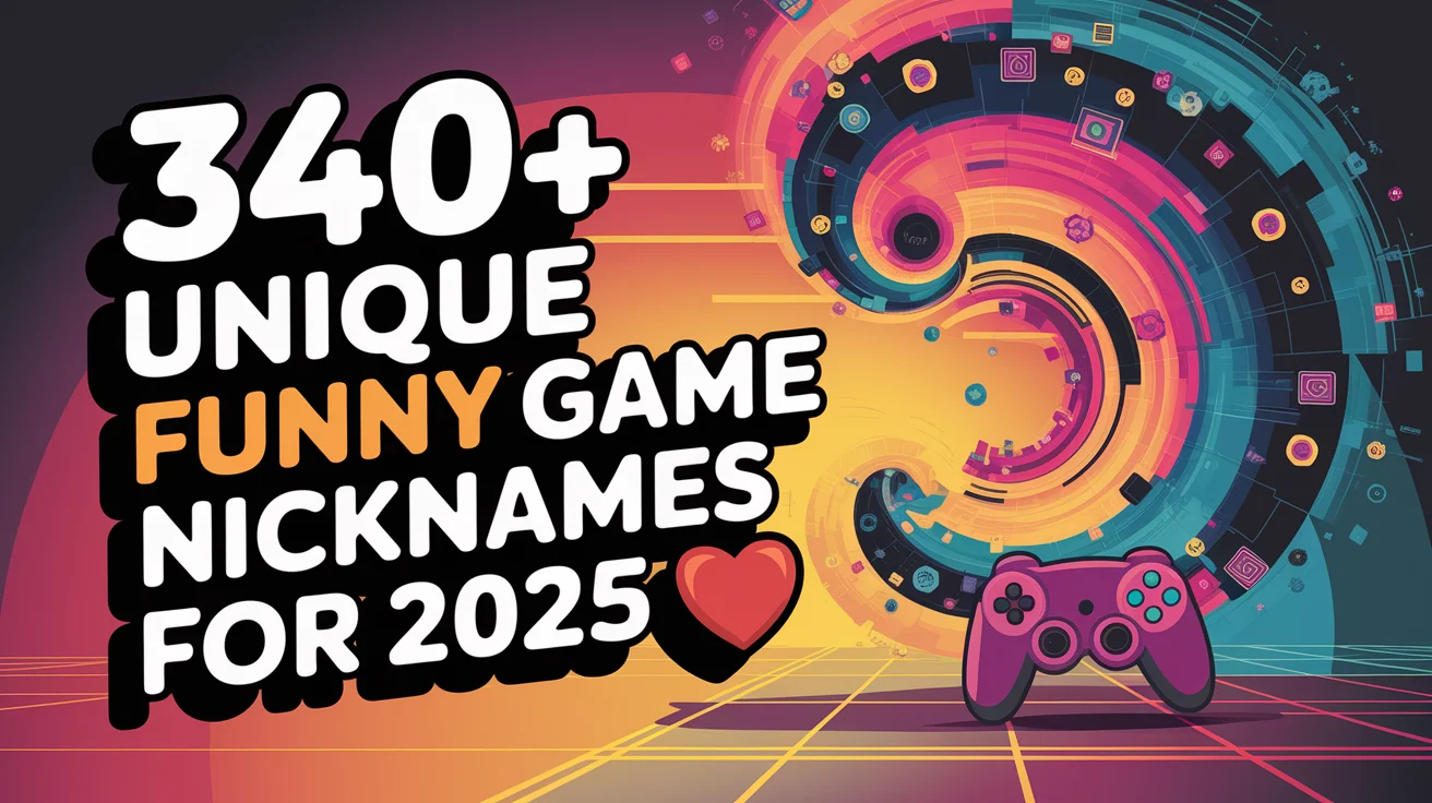 Unique Funny Game Nicknames